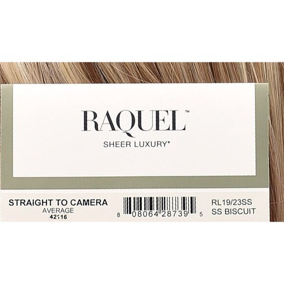 STRAIGHT TO CAMERA Wig by RAQUEL WELCH, RL19/23SS Shaded Biscuit, Hand-Tied, NEW main image 4